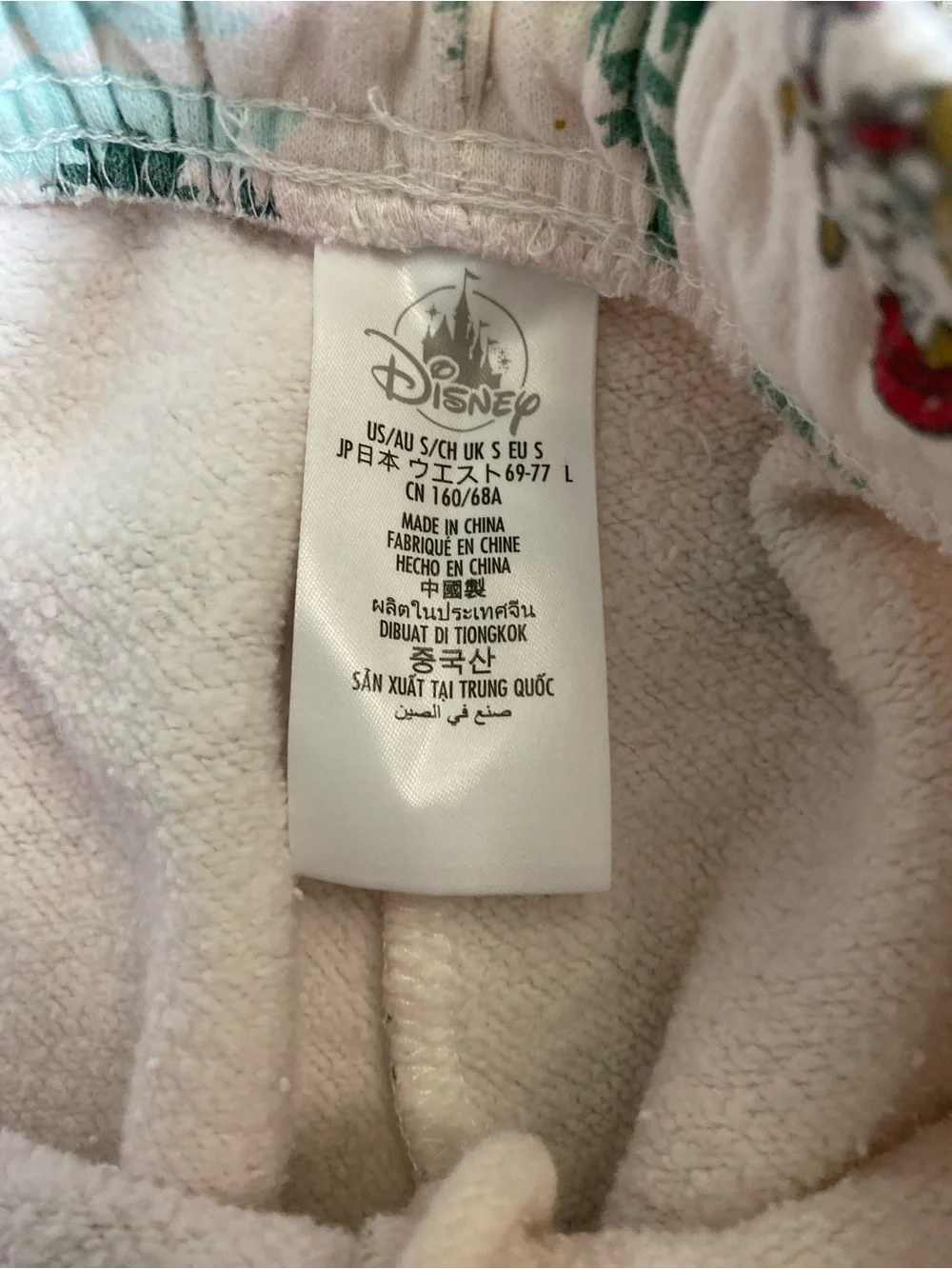 Disney White Holiday Character Pajama Pants with Green Trees - Picture 4 of 6